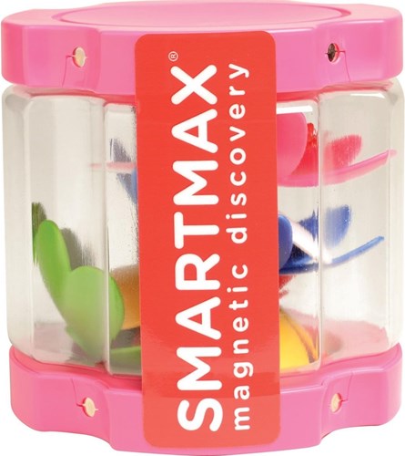 Smartmax juguete de construcción - Contenedor transparente con 8 flores magnéticas