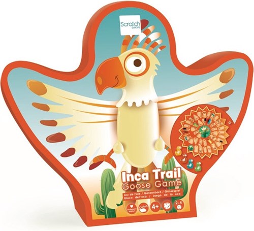 Scratch juego de la oca - Inca Trail 35x35cm fichas de madera dado-2