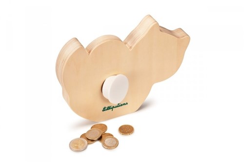 Lilliputiens hucha Alice - hucha de madera animal para niños-3