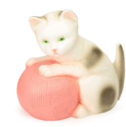 Egmont Toys Lámpara Heico gato con ovillo de lana rosa 24x23 cm