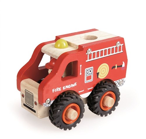 Egmont Toys Coche de bomberos de madera 13x8x10 cm