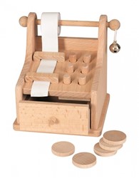 Egmont Toys Caja registradora de madera 12x12x14 cm