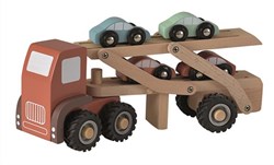 Egmont Toys Coche transporte de madera con 4 coches