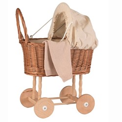 Egmont Toys Cochecito de muñecas de caña 44x27x58 cm Cáscara de huevo