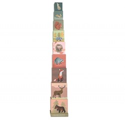 Egmont Toys Cubos apilables animales del bosque 15x15x15 cm