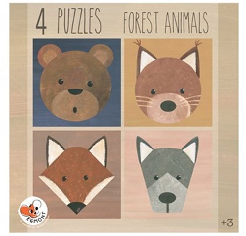 Egmont Toys 4 Puzzles Bosque Animales 23x23x4 cm