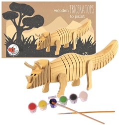 Egmont Toys dinosaurio de madera Triceratops para pintar - juguete creativo 22x7x5 cm
