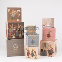 Egmont Toys cubos apilables cartón familia conejo juguete educativo 15x15x15 cm-2