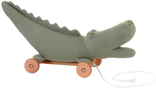 Egmont Toys cocodrilo de madera para arrastrar - juguete educativo para niños pequeños