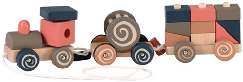 Egmont Toys tren de madera para tirar - juguete colorido para niños