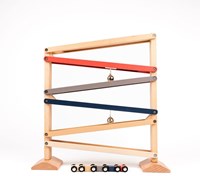 Egmont Toys pista de coches de madera FSC con campana - pista de carreras de juguete