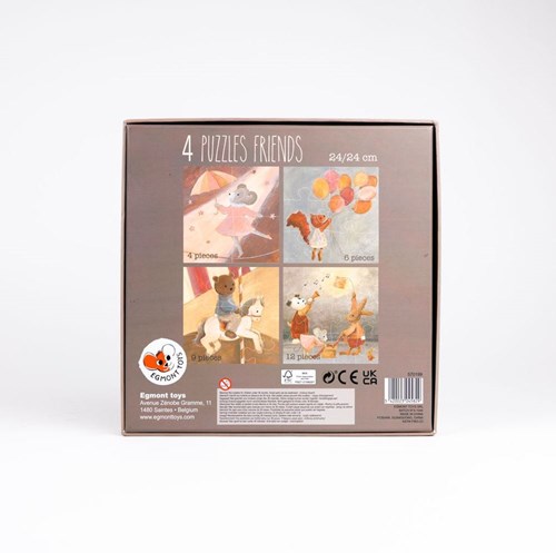 Egmont Toys set de puzzles amigos cartón FSC 4 piezas 3 años+-2
