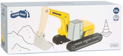 Small Foot excavadora de madera juguete - vehículo de construcción para niños