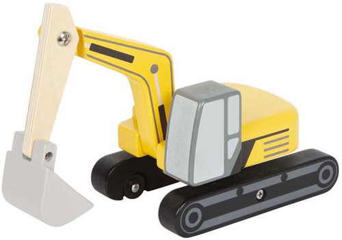 Small Foot excavadora de madera juguete - vehículo de construcción para niños-3