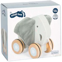 Small Foot juguete de madera elefante de arrastre con orejas crujientes