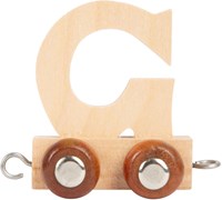 Small Foot tren de letras de madera letra G - set de letras de juguete 12 piezas