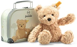 Steiff oso de peluche Jimmy en maleta - marrón claro - 25 cm - peluche