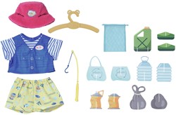 Ropa de muñeca conjunto de pescador con caña para BABY born oso de 43 cm