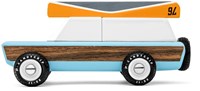 Candylab coche de juguete de madera Pioneer con canoa - diseño clásico