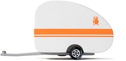 Candylab remolque de juguete de madera - Rosebud Trailer caravana naranja