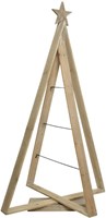 Decoris árbol de Navidad de madera con líneas metálicas 114x22x64 cm