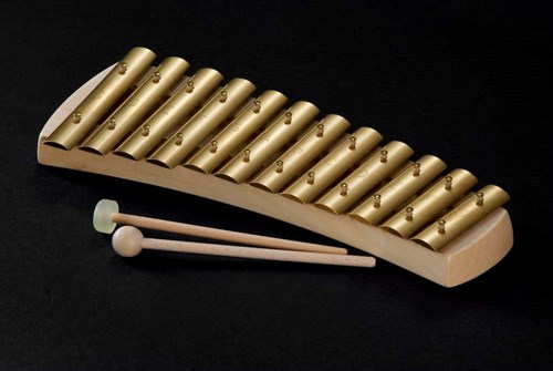 Auris xilófono instrumento musical diatónico curvado 12 tonos latón