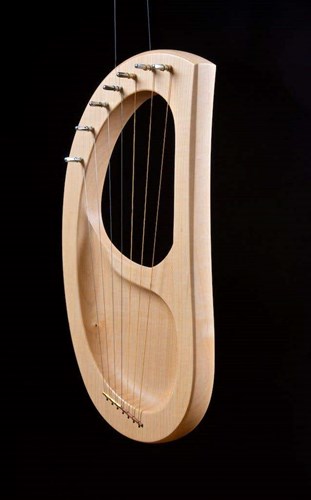 Auris arpa infantil instrumento musical pentatónico madera de fresno 7 cuerdas educativo
