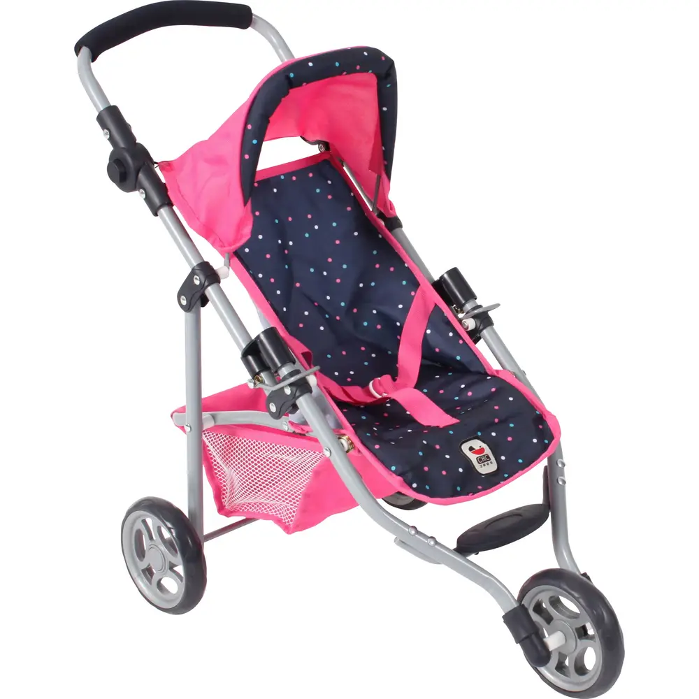 Bayer Chic 2000 cochecito de muñecas jogger Lola - confetti rosa - manillar ajustable