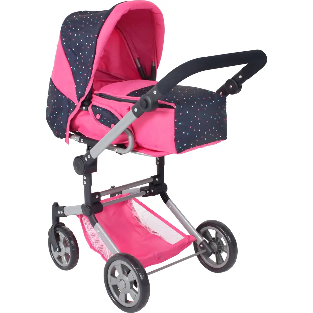 Bayer Chic 2000 carrito de muñecas Jara combi Confetti Rosa ajustable