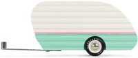 Candylab coche de juguete de madera Mojave Camper Teal - colección Americana