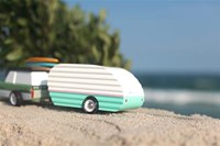 Candylab coche de juguete de madera Mojave Camper Teal - colección Americana-3