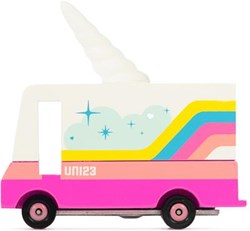 Candylab coche de juguete unicornio 2.0 furgoneta - furgoneta de madera colorida