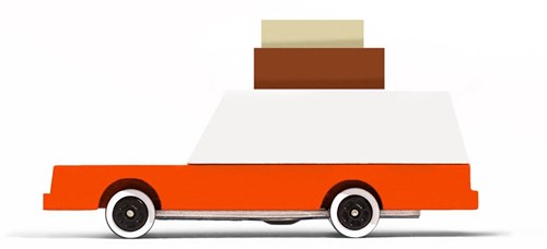 Candylab coche de juguete de madera - Candycar Vagón de equipaje multicolor