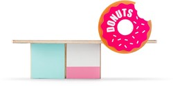 Candylab juguete de madera Donut Shack - quiosco de snacks para niños
