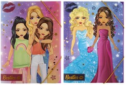 Besties carpeta de almacenamiento A4 cierre elástico papel colores surtidos