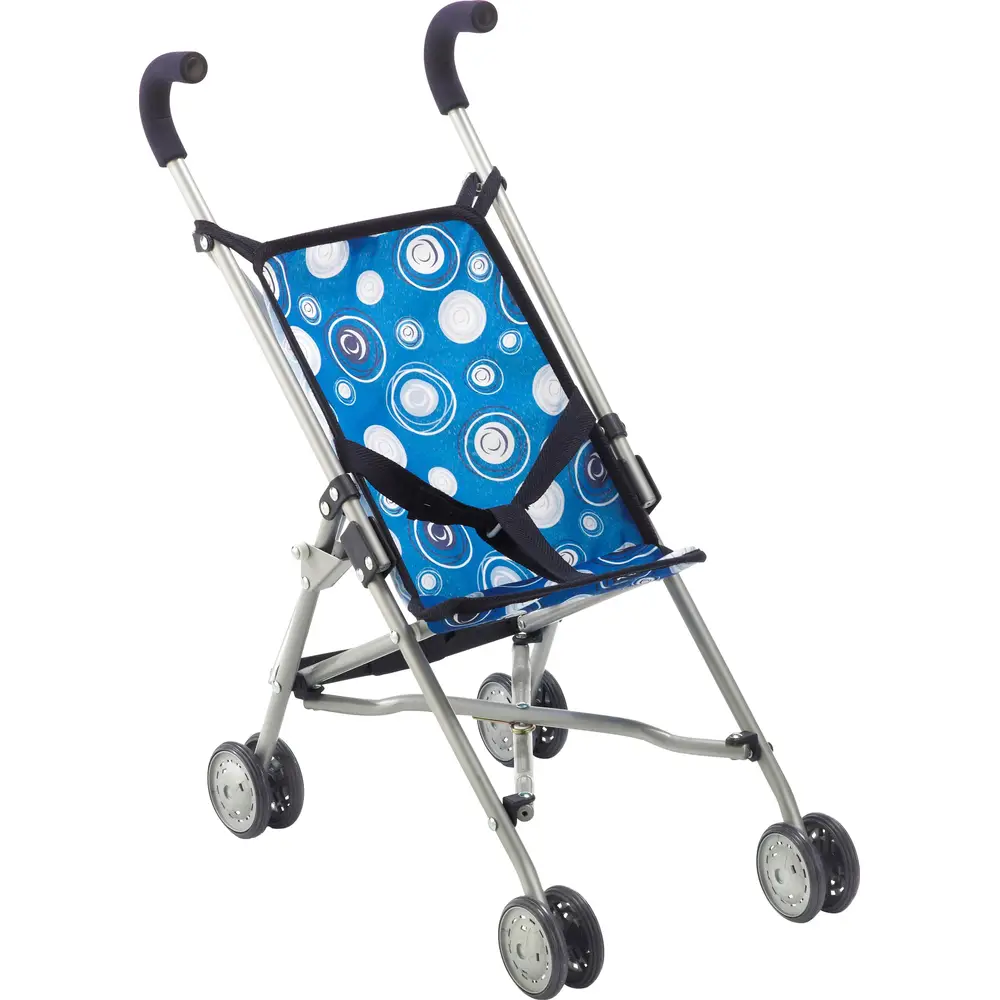 Bayer Chic 2000 carrito de muñecas Roma azul con asas suaves