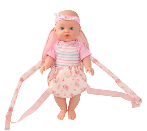 KiddyGo portabebés para muñecas rosa flor - accesorio muñeca ajustable-2