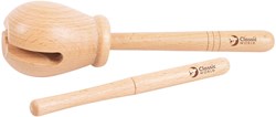 Classic World bloques de percusión de madera instrumento musical 2 piezas