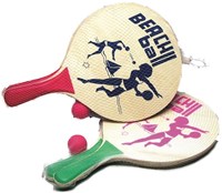 HOT Sports + Toys set de palas de playa madera negro con estampado rosa 8 mm