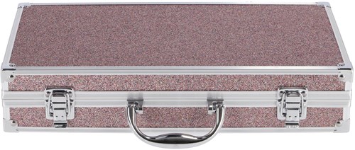 Casuelle maletín de maquillaje multi glitter rosa 61 piezas con espejo