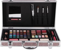 Casuelle maletín de maquillaje multi glitter rosa 61 piezas con espejo-2