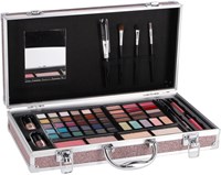 Casuelle maletín de maquillaje multi glitter rosa 61 piezas con espejo-3