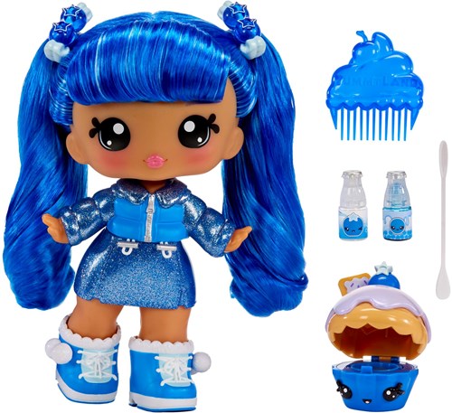 Muñeca Yummiland Rory Blueberry con mascota lipgloss - gran mini muñeca-3