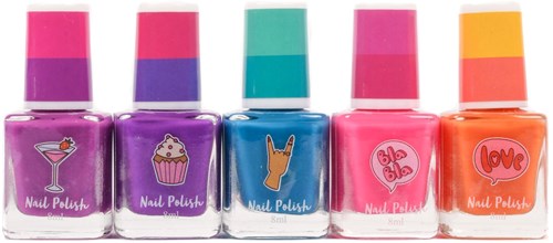 Canenco esmalte de uñas color changing 5-pack para niños multicolor-2