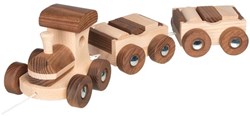 Goki tren de madera Ámsterdam - tren de juguete con bloques