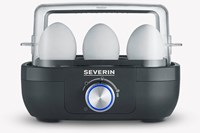 Severin Hervidor de huevos eléctrico 6 huevos negro mate sin BPA aparato cocina-2
