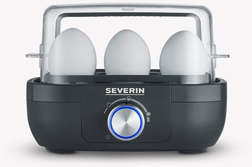 Severin Hervidor de huevos eléctrico 6 huevos negro mate sin BPA aparato cocina-2