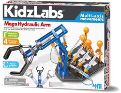 4M Mega Brazo Hidráulico - Kidzlabs robot juguete científico