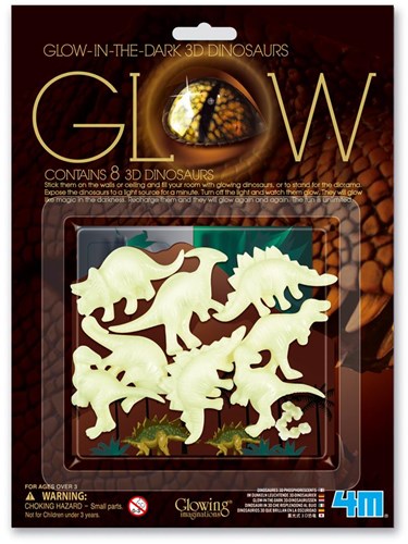 4M Glow in the Dark Dinosaurio 3D - Set decorativo fosforescente