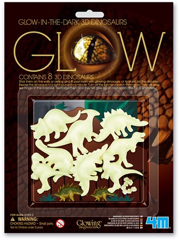 4M Glow in the Dark Dinosaurio 3D - Set decorativo fosforescente-3